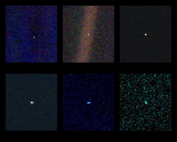 Șase planete fotografiate de Voyager 1 în 1990, în montajul NASA